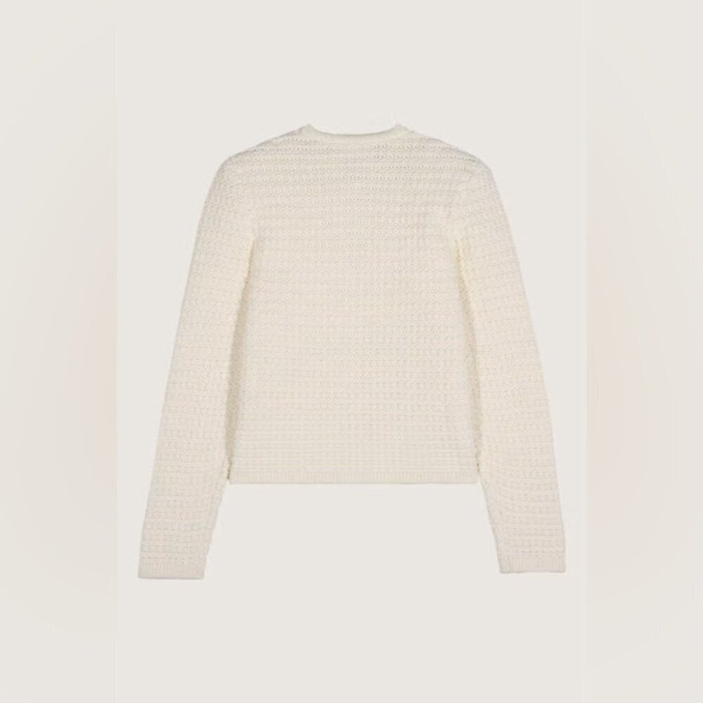 NEW Ba&sh Bash Gaspard Tweed Cardigan Jacket in Ecru Cream White | size 1 / S - Picture 5 of 13